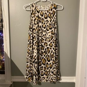 Leopard Print Shift Dress